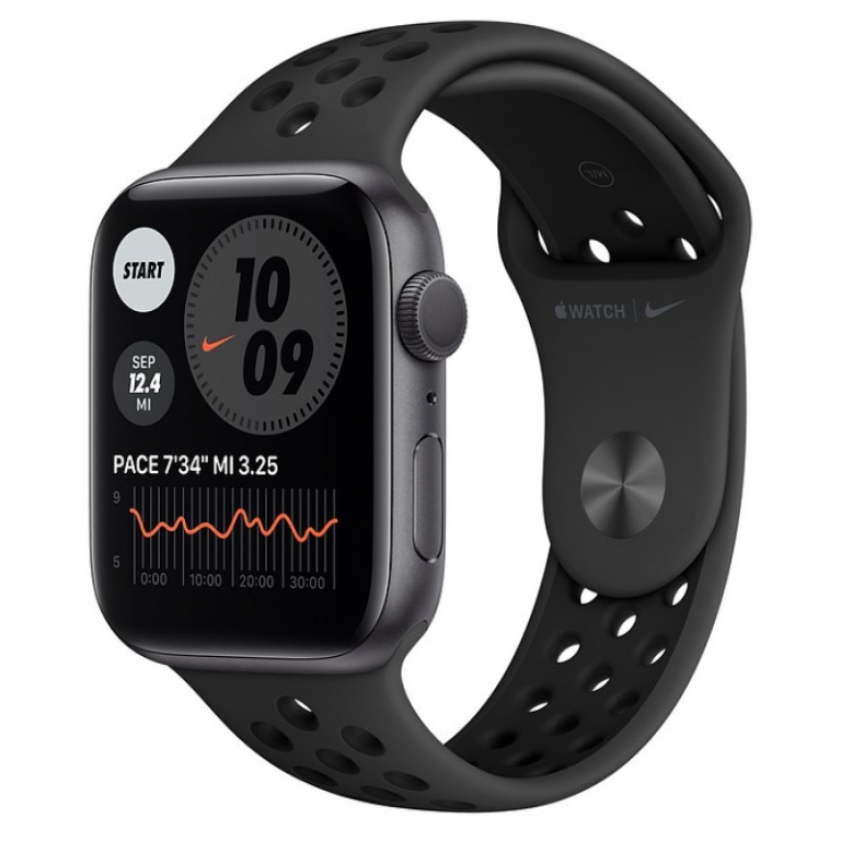 Reloj Watch Series 6 Nike GPS 44 mm Caja aluminio gris con correa deportiva Negro EU -
