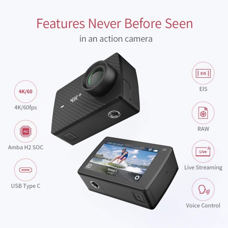 Xiaomi Yi Action Camera con estuche impermeable negro
