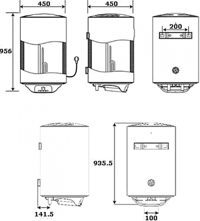 Termo Eléctrico 100 litros SMART EWH 100 VE-D